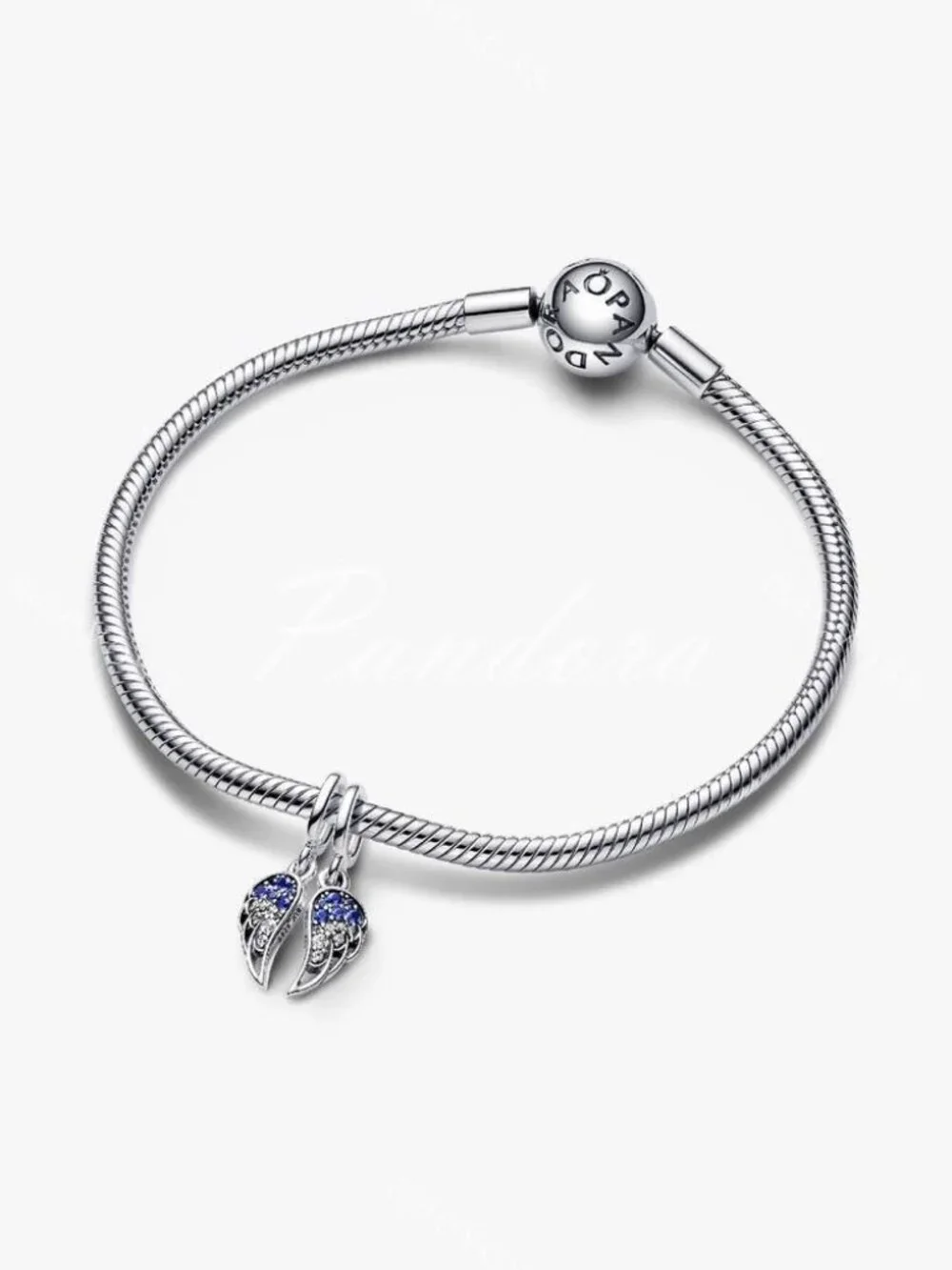 Sparkling Splitable Angel Wings Dangle Charm